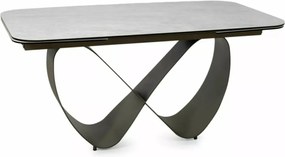 Infinity bővíthető étkezőasztal kerámia bézs/réz 160-240 cm