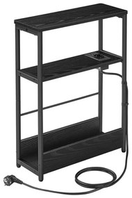 ROD kisasztal beépített aljzattal és USB-portokkal, fekete