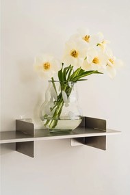 Fehér üveg kézzel készített váza (magasság 22 cm) Dam – noo.ma