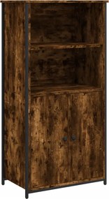 vidaXL füstös tölgy színű szerelt fa magasszekrény 62x36x121,5 cm
