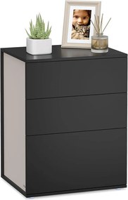 VASAGLE éjjeliszekrény, szupergyors, szerszám nélküli összeszerelés, 35 x 45 x 58,7 cm, tintafekete