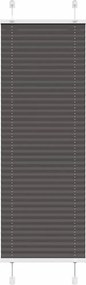 vidaXL pliszírozott redőny fekete 50x100 cm szövetszélesség 49,4 cm