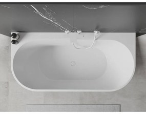 Mexen Oval+, falhoz szabadon álló kád 170 x 80 cm, fehér fényes, fehér túlfolyó, 52681708000-20