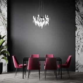 Kristály csillár zsinóron 10xG9/40W/230V fekete