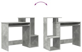 Szürke számítógépasztal Beton szürke