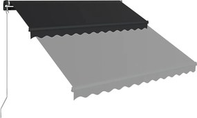 Antracitszürke kézzel behúzható napellenző 300 x 250 cm
