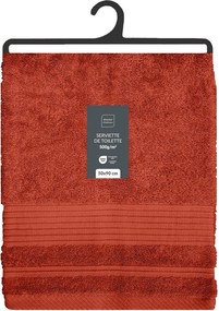 Téglavörös frottír pamut törölköző 50x90 cm Tendresse – douceur d'intérieur