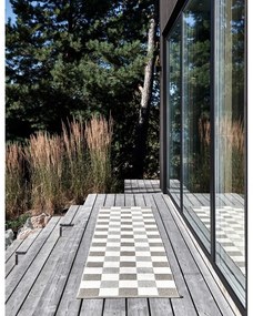 Bézs-krémszínű kültéri-beltéri futószőnyeg 70x160 cm Pix Dark Linen – Pappelina