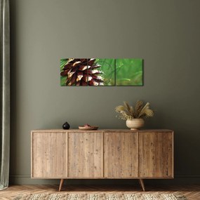 Fenyőtoboz képe (órával) (90x30 cm)