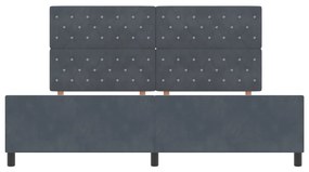 Ágykeret Sötétszürke 200x200 cm Plüss