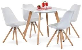 Étkezőgarnitúra Autronic 80x80 cm fehér sakk-matt 10953