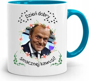 Donald Tusk Kék Bögre Platform Ajándék fényképes nyomtatással