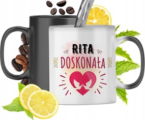 Varázsbögre Ritának Fekete Matt Nyomtatott Fotóval 330ml