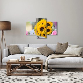 Napraforgós esküvői csokor képe (90x60 cm)