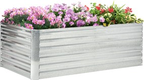 Outsunny Fémből Készült Emelt Virágágyás - Ültetőágy, Palántázó Ágy, Virágföld Készlet, 180x90x60 cm, Kertbe, Erkélyre, Teraszra, Zöldséges Kerthez, V