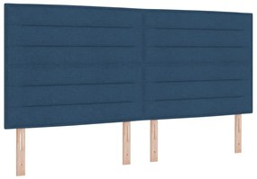 Fejtámla Vonalak Dizájn Kék 200 cm Szövet