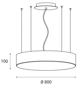 LED2 - LED Dimmelhető csillár zsinóron MONO LED/100W/230V