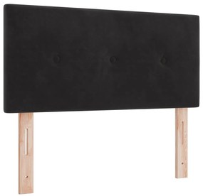 Fejtámla Gombos Ráncolt Fekete 100 cm Bársony