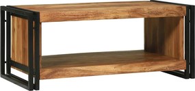 vidaXL Dohányzóasztal Barna 90 x 50 x 38 cm Tömör Akácfa