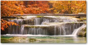 Konyhai panel Őszi vízesés 140x70 cm Ragasztó