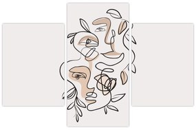 Kép - Line art arckezelés (90x60 cm)