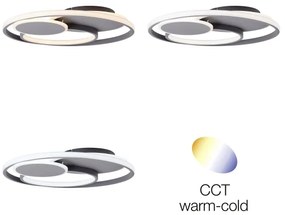 Brilliant - LED Dimmelhető mennyezeti lámpa RUNDA LED/50W/230V 3000-6500K fekete + távirányító