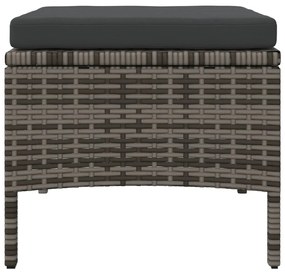 2 személyes szürke polyrattan kerti kanapé asztallal/székkel