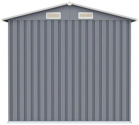szürke horganyzott acél kerti fészer 205 x 129 x 183 cm