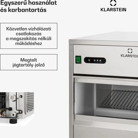 Klarstein Powericer XL, jégkocka készítő, ipari berendezés légkocka gyártáshoz, 145 W