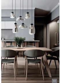 Redo 01-3196 - Csillár zsinóron LUKE 1xE27/42W/230V átm. 17 cm fekete