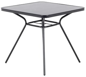 Kerti asztal 80x80 cm fekete LIVO Beliani