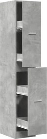 vidaXL betonszürke szerelt fa patikaszekrény 30 x 41 x 174,5 cm