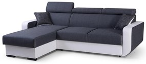 Sarokkanapé Istar (sötétszürke + fehér) (B). 630078