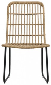 vidaXL 3-darabos tölgyszínű polyrattan bisztrószett