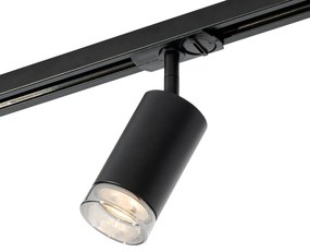 Modern spotlámpa füstös gyűrűvel 1 fázisú sínrendszerhez GU10 50mm - Iconic Jeana