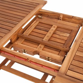 SOMERSET kihúzható asztal napernyő hellyel, 150-190x90 cm