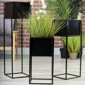 Virágállvány 50x24 cm fekete színben