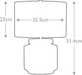 Elstead Lighting LUGA LUGA-TL-NATURAL Asztali lámpa 1x60W/E27