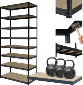 Tárolószekrény fém állvány Helios 270x110x35cm 8Px350kg 300TYS Komb