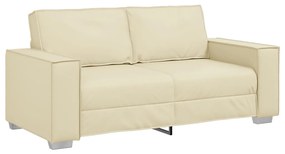 Kétszemélyes Kanapé Krém 140 cm Műbőr