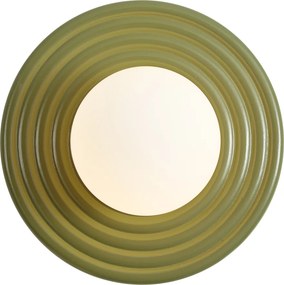 Retro fali lámpa zöld opálgömbbel 20 cm IP44 - Lila