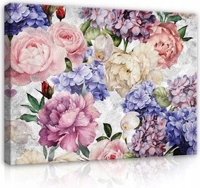 Vászonkép Virágok Bazsarózsa Nagy Vászon Fal A Nappali Hálószobájába 100x70