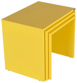 SHP Yellow tárolóasztal SHP sárga, 3 db