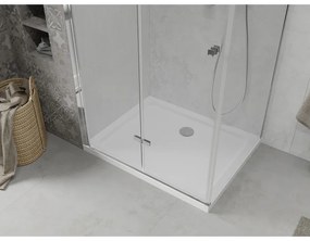 Mexen Lima zuhanykabin 120x80cm, 6mm üveg, króm profil - átlátszó üveg + Vékony zuhanytálca - 856-120-080-00-00-4010