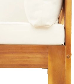 vidaXL 6 részes tömör akácfa kerti kanapészett párnákkal