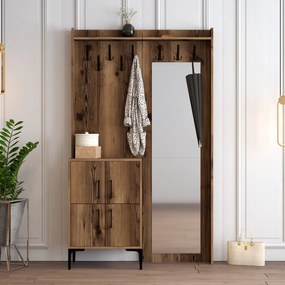 Berlin előszobafal, dió, 120 cm – TR845HCT4210