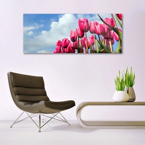 Akrilkép Tulipán Fal 100x50 cm