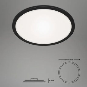Briloner 7168-015 - LED Dimmelhető mennyezeti lámpa PIATTO LED/22W/230V fekete + távirányító