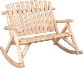 vidaXL 2 személyes tömör lucfenyő kerti hintapad 123 x 96 x 102 cm