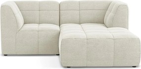 Bézs buklé sarokkanapé (jobb oldali-heverő résszel) Aloha – Makamii